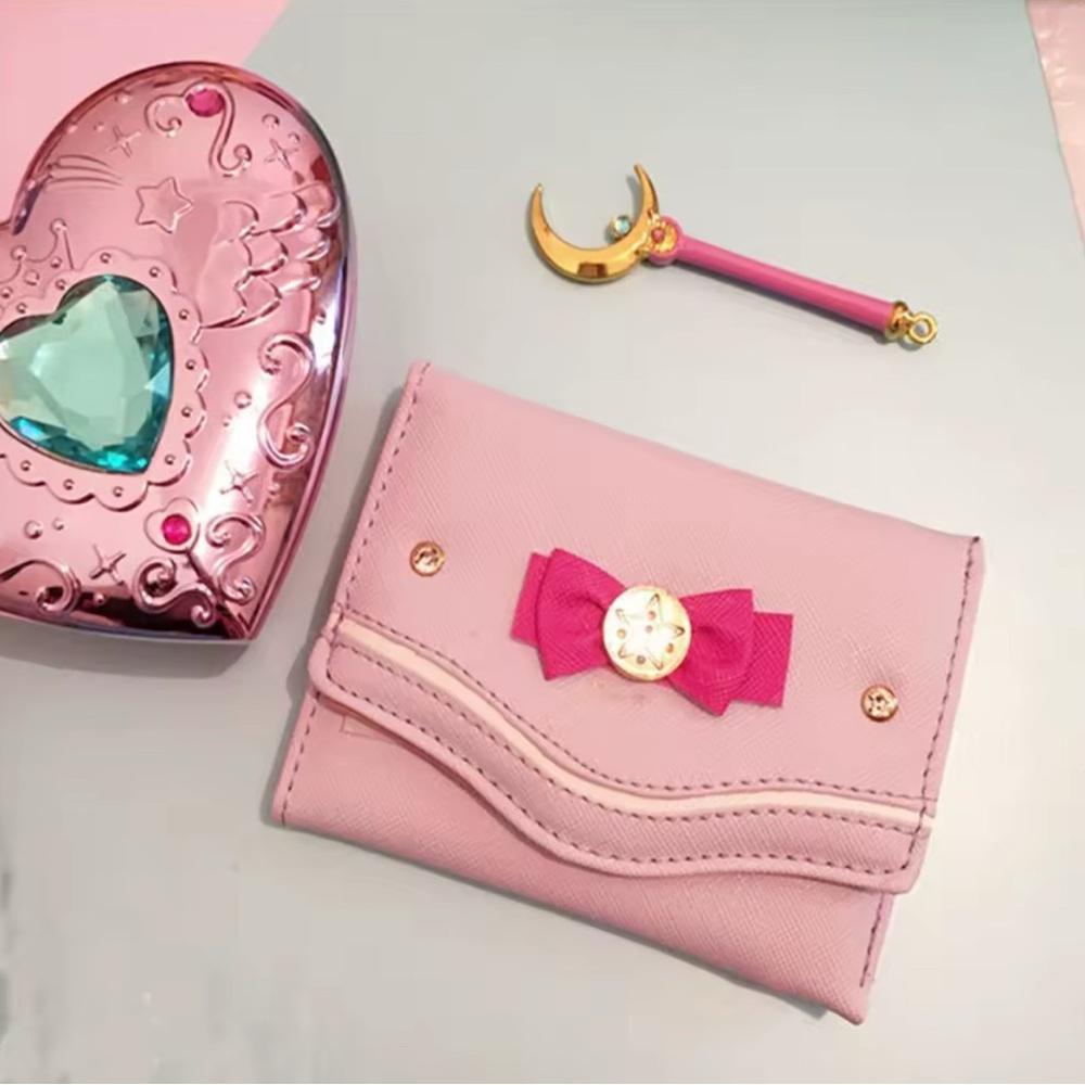 Cute Pink Sailor Moon Tri-Fold Wallet